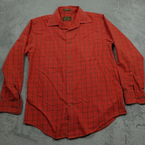 Orvis Other - Orvis Shirt Mens Medium Orange Plaid Button Up Outdoor Casual Wool Blend‎